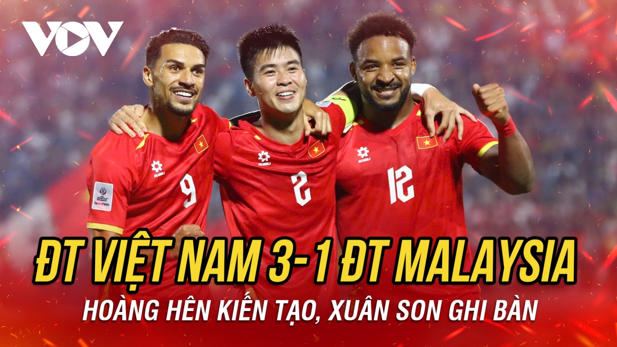 Kết quả vòng loại Asian Cup 2027: ĐT Việt Nam thắng thuyết phục ĐT Malaysia